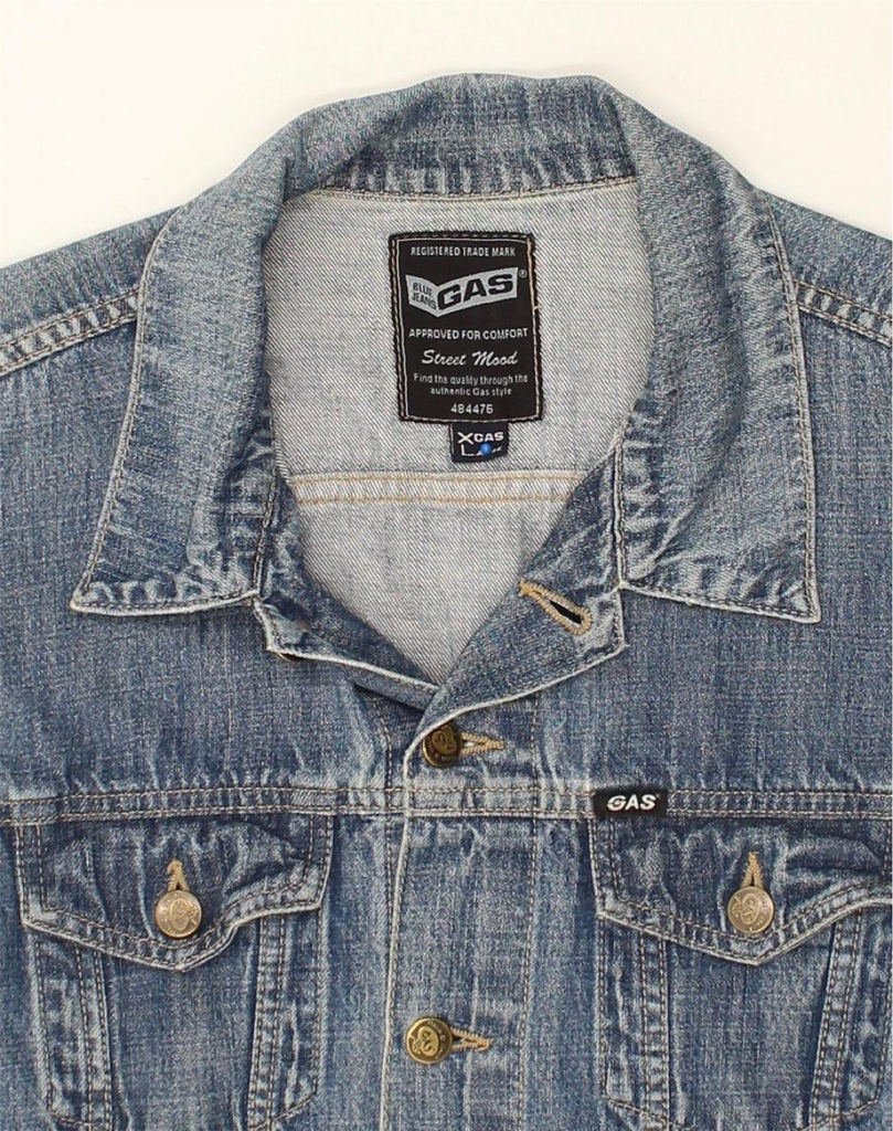 GAS Boys Denim Jacket 14-15 Years XL Blue Cotton | Vintage Gas | Thrift | Second-Hand Gas | Used Clothing | Messina Hembry 