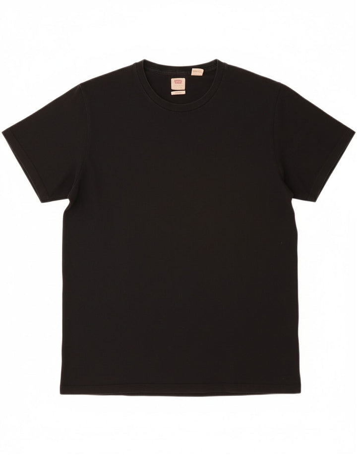 LEVI'S Mens Standard T-Shirt Top Large Black Cotton Vintage Levi's and Second-Hand Levi's from Messina Hembry 