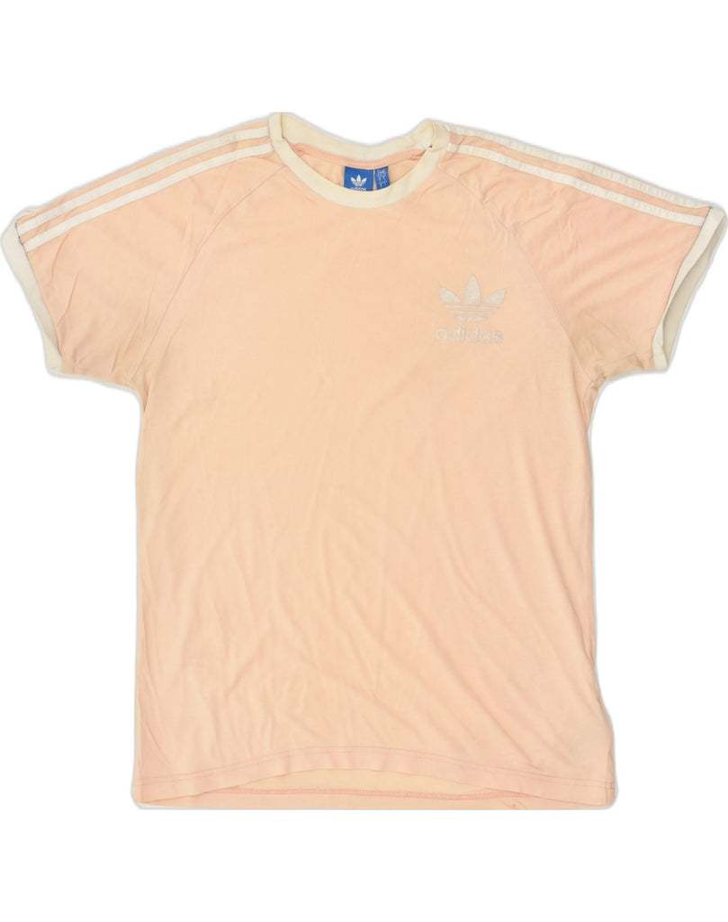 ADIDAS Womens T-Shirt Top UK 16 Large Orange Cotton | Vintage Adidas | Thrift | Second-Hand Adidas | Used Clothing | Messina Hembry 