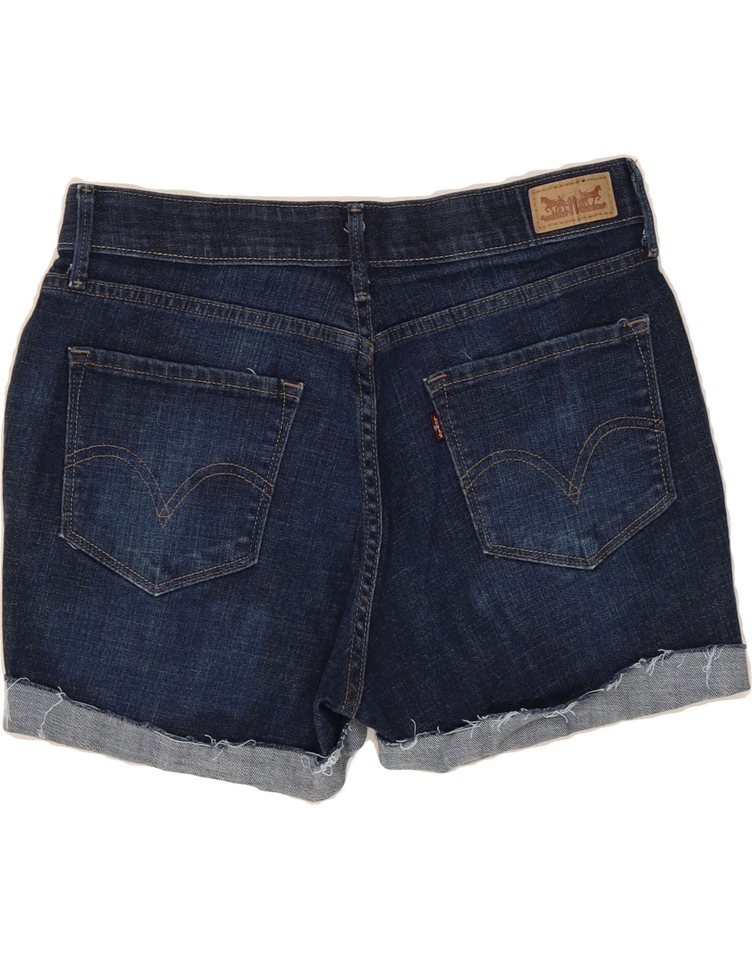 LEVI'S Womens 525 Denim Shorts US 10 Large W28 Navy Blue Cotton Vintage Levi's and Second-Hand Levi's from Messina Hembry 