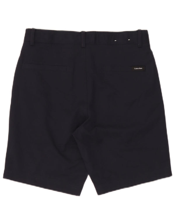 Calvin Klein Mens Casual Shorts W30 Medium Navy Blue Polyester