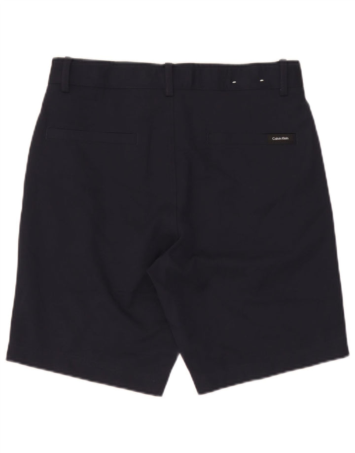 Calvin Klein Mens Casual Shorts W30 Medium Navy Blue Polyester