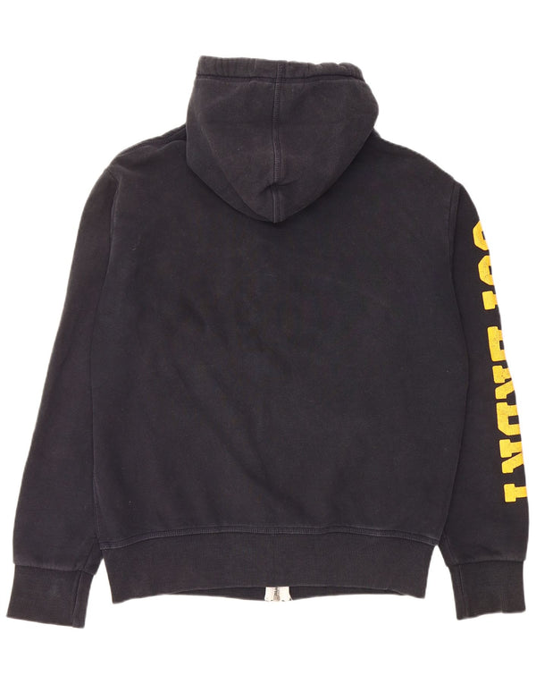 Superdry Mens Graphic Zip Hoodie Sweater Large Black Colourblock Cotton