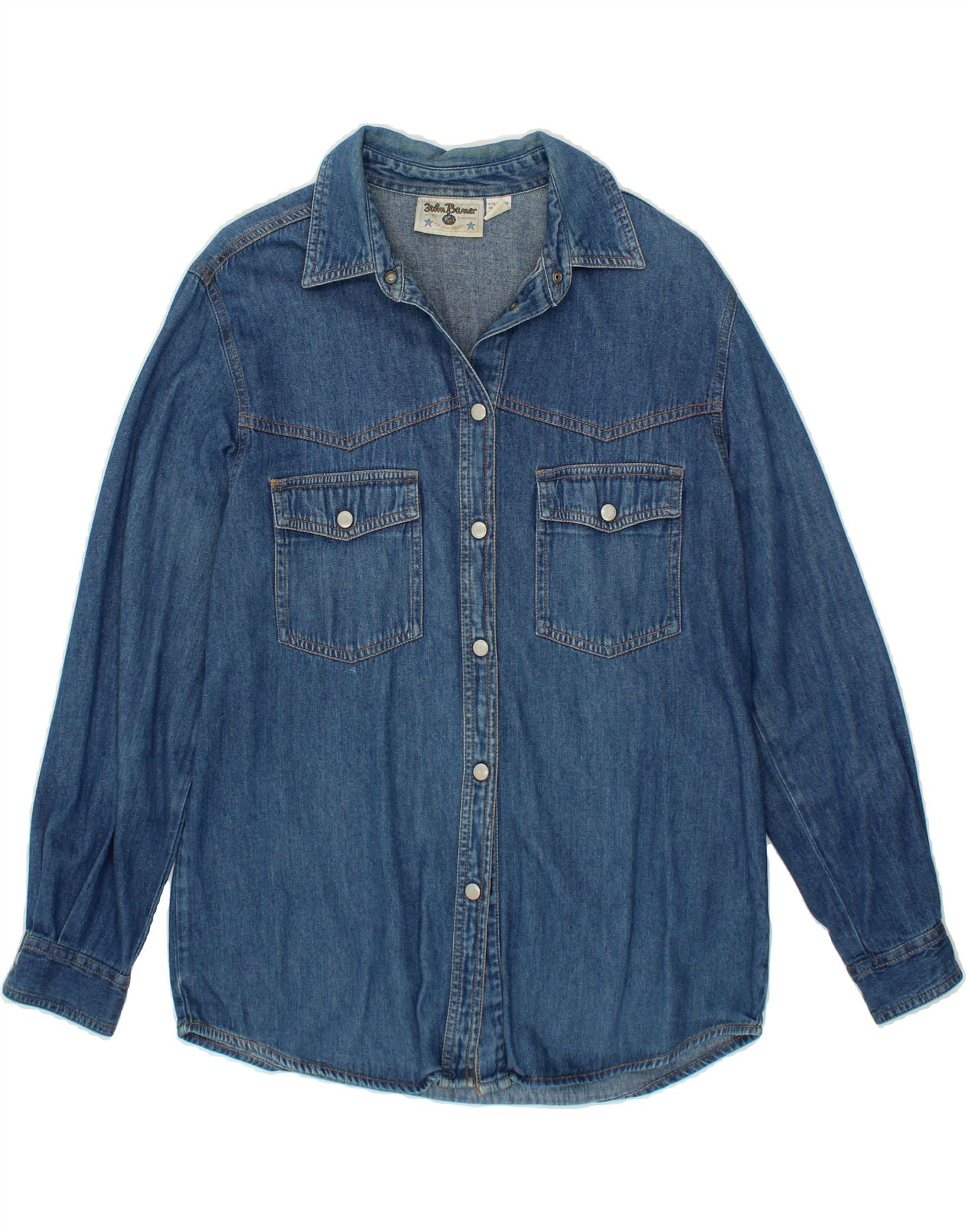 Longline Denim Denim Long Shirts For Womens JOHN BANER Womens