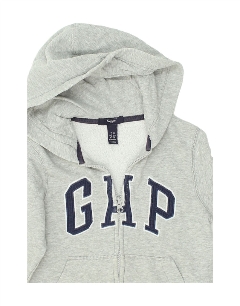 GAP Boys Graphic Zip Hoodie Sweater 4-5 Years XS Grey Cotton | Vintage Gap | Thrift | Second-Hand Gap | Used Clothing | Messina Hembry 