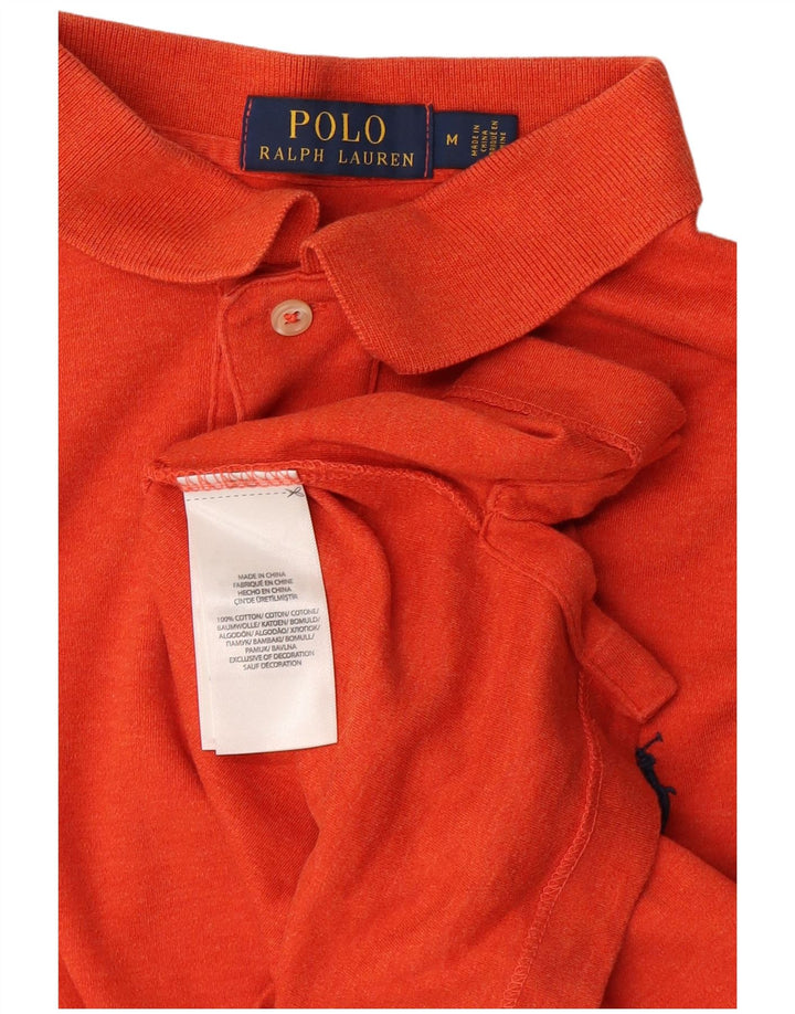 Polo Ralph Lauren Mens Polo Shirt Medium Orange Cotton