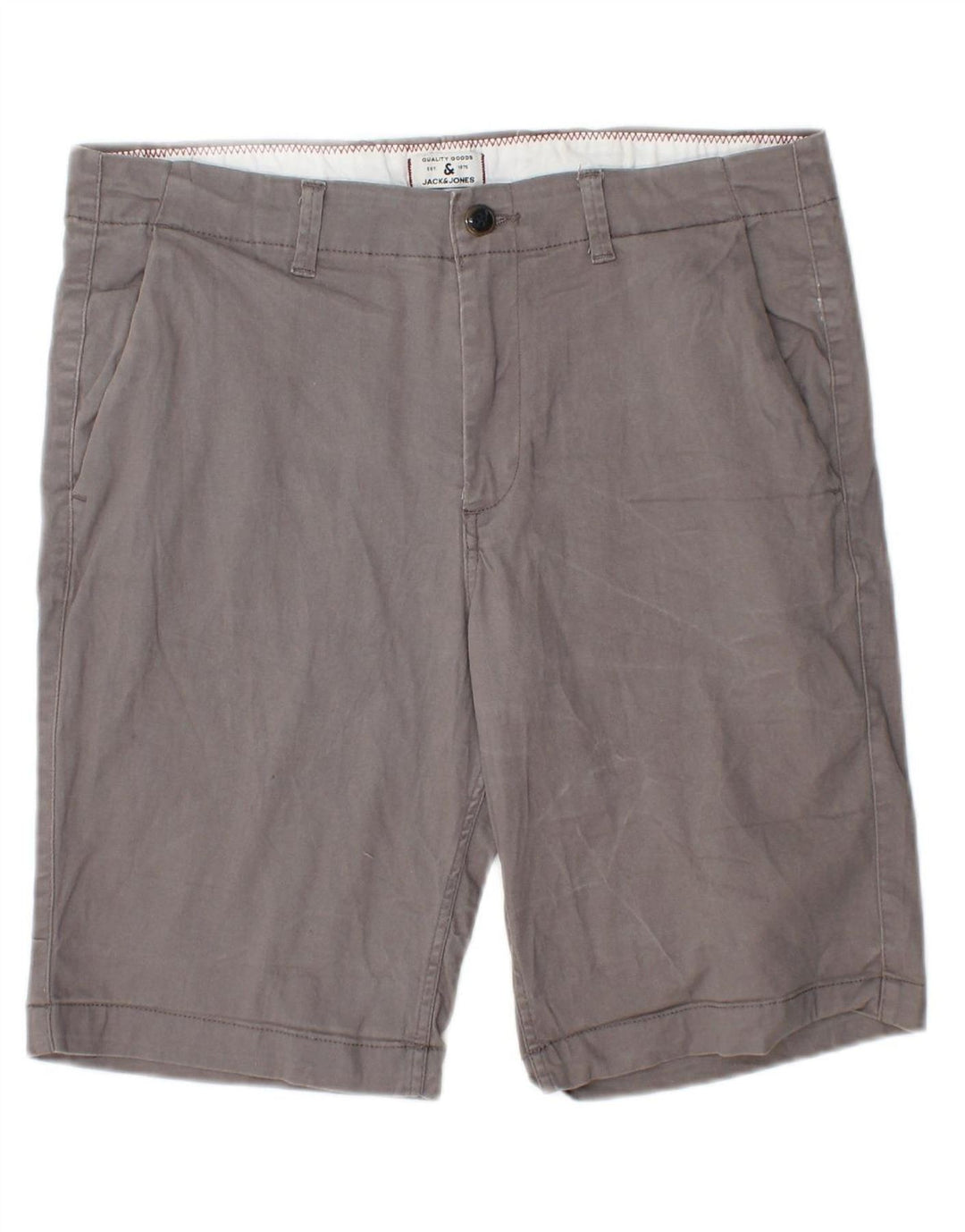 JACK & JONES Mens Chino Shorts Medium W32  Grey Cotton