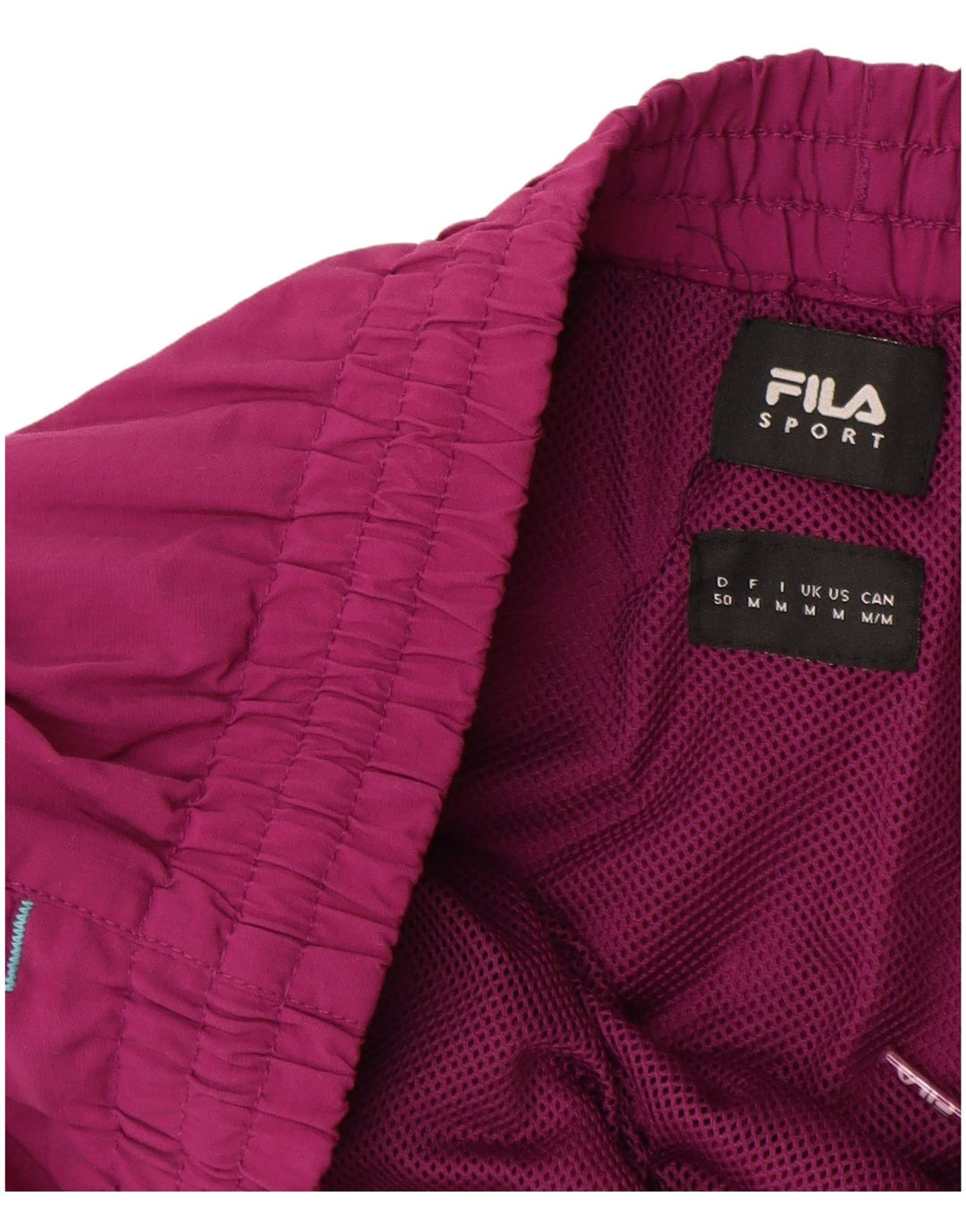 FILA Mens Sport Shorts Medium  Purple Striped Polyamide