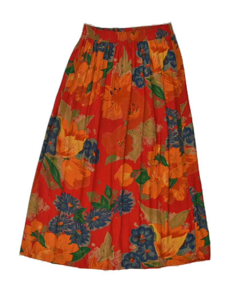 VINTAGE Womens Pleated Skirt W26 Small  Red Floral | Vintage Vintage | Thrift | Second-Hand Vintage | Used Clothing | Messina Hembry 