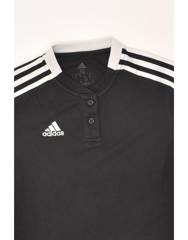 ADIDAS Womens Aeroready T-Shirt Top UK 6 XS Black Cotton | Vintage Adidas | Thrift | Second-Hand Adidas | Used Clothing | Messina Hembry 