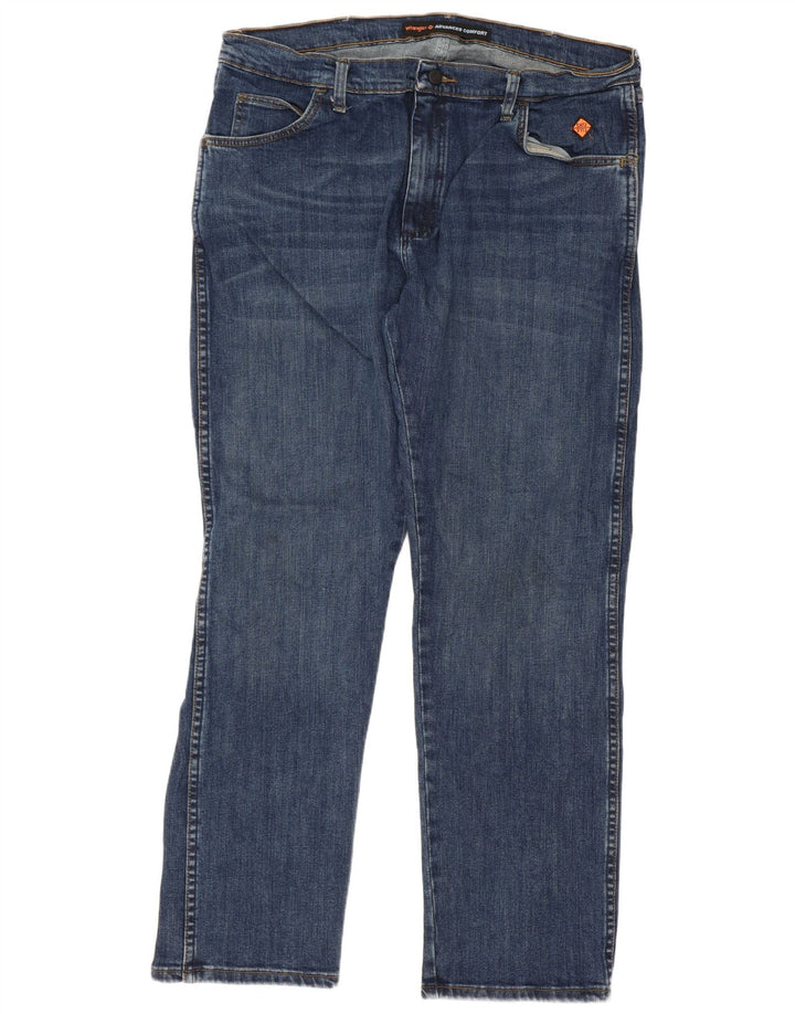 Wrangler Mens Straight Jeans W38 L30 Blue Cotton