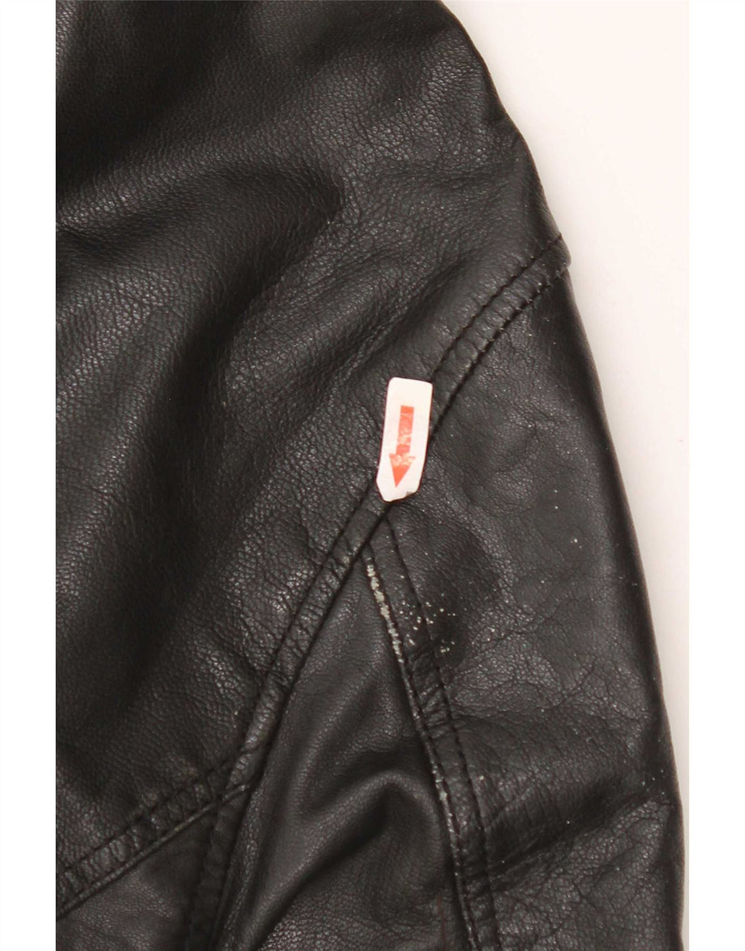 Only & Sons Mens Leather Biker Jacket UK 40 Large Black