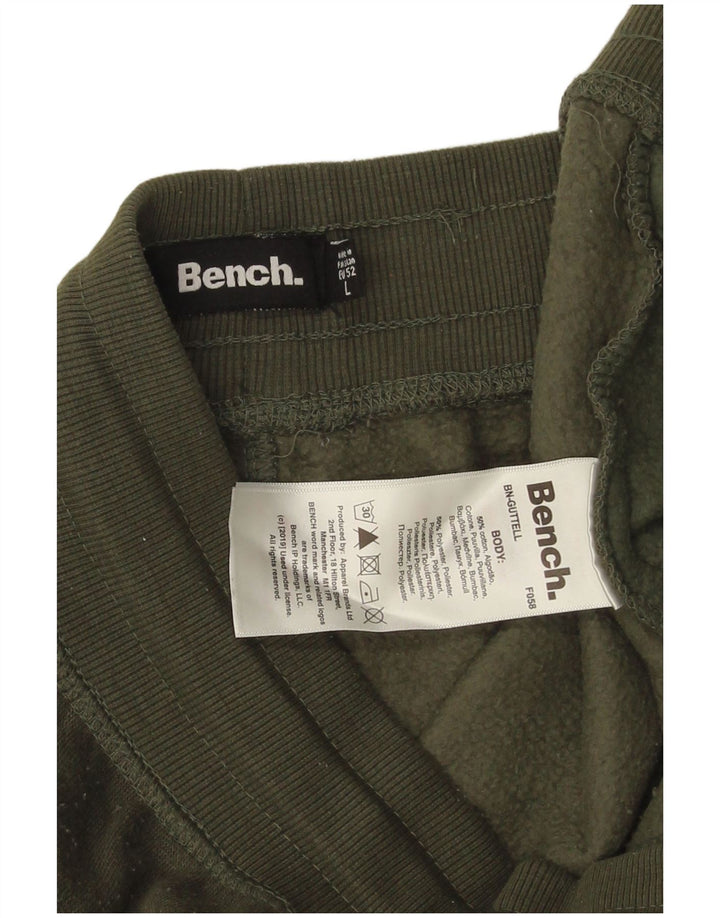 Bench Mens Graphic Tracksuit Trousers Joggers Large Green Colourblock