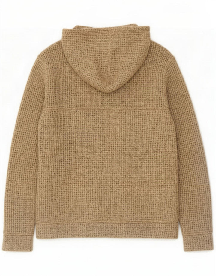 Weird Fish Mens Cardigan Sweater Large Beige Acrylic