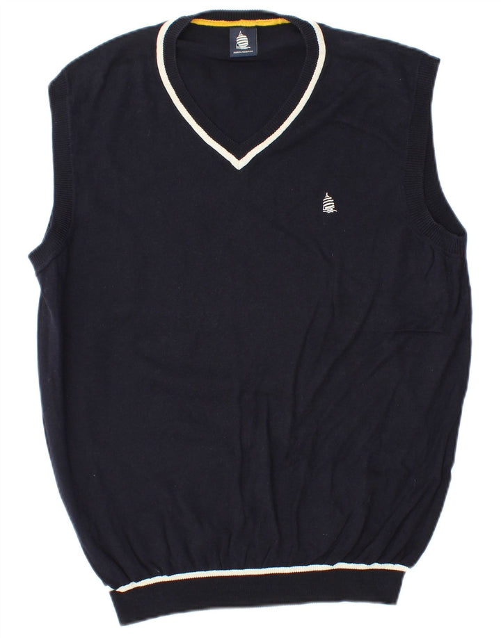 Marina Yachting Mens Vest Tank Top Large Navy Blue