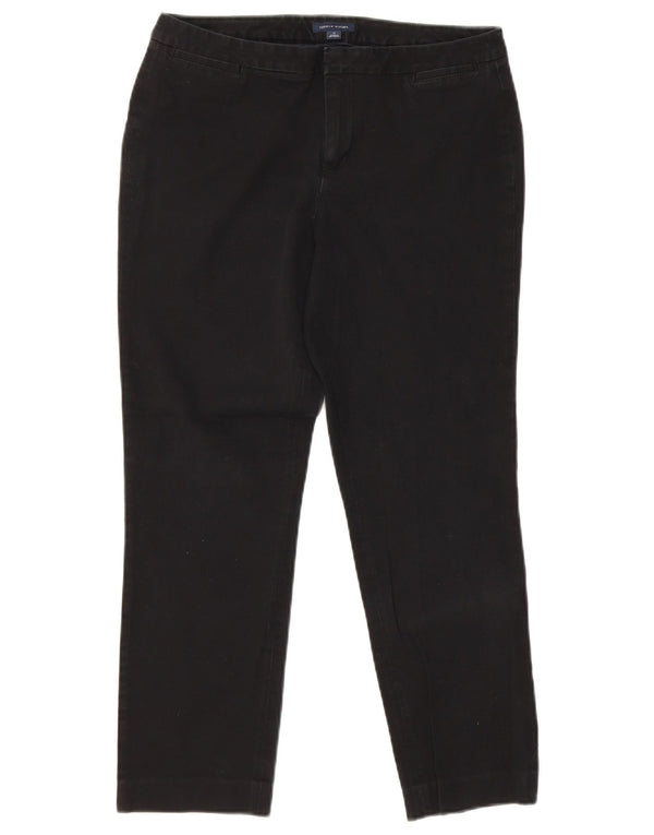 Tommy Hilfiger Womens Straight Chino Trousers US 10 Large W30 L29 Black