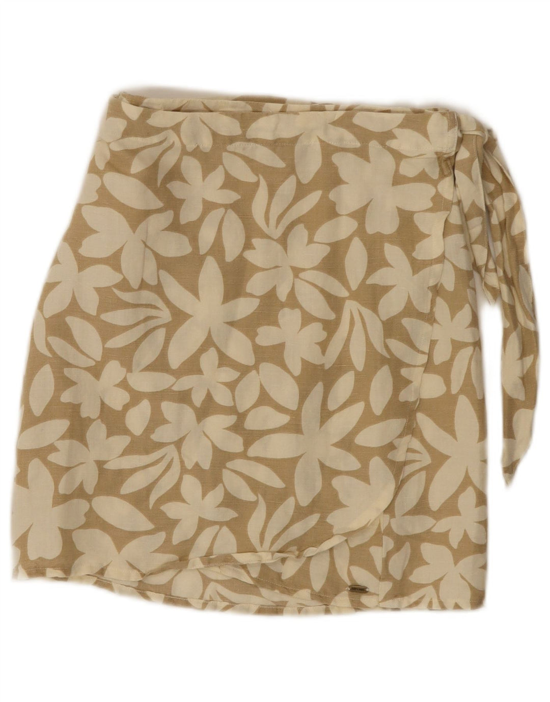 RIP CURL Womens Wrap Skirt Small W26 Beige Floral Linen