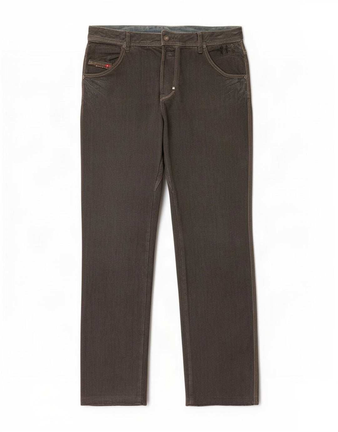 Diesel Mens Straight Jeans W31 L36 Khaki Cotton
