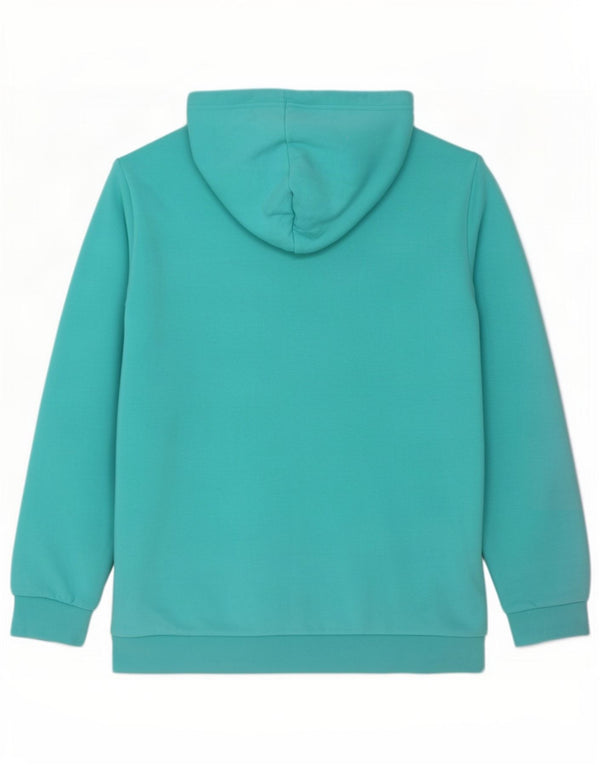 Adidas Mens Hoodie Jumper XL Turquoise Cotton