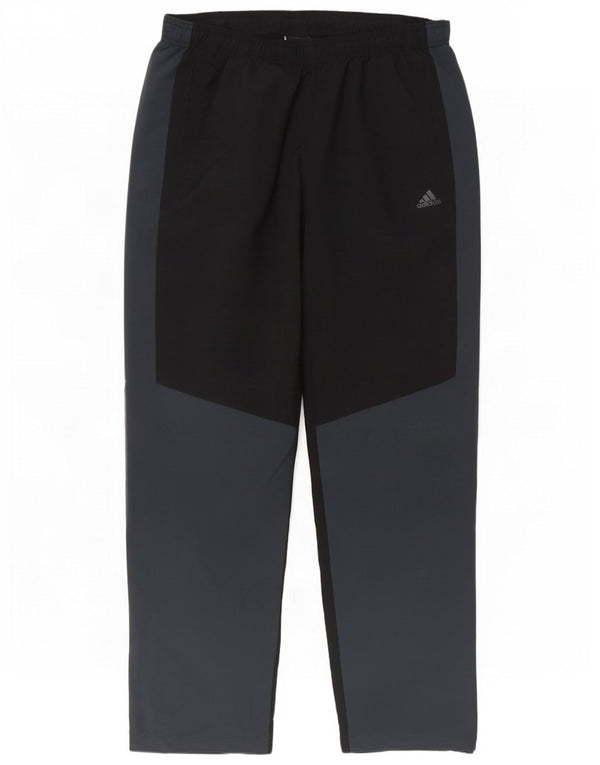 Adidas Mens Climalite Tracksuit Trousers Large Black Colourblock Polyester