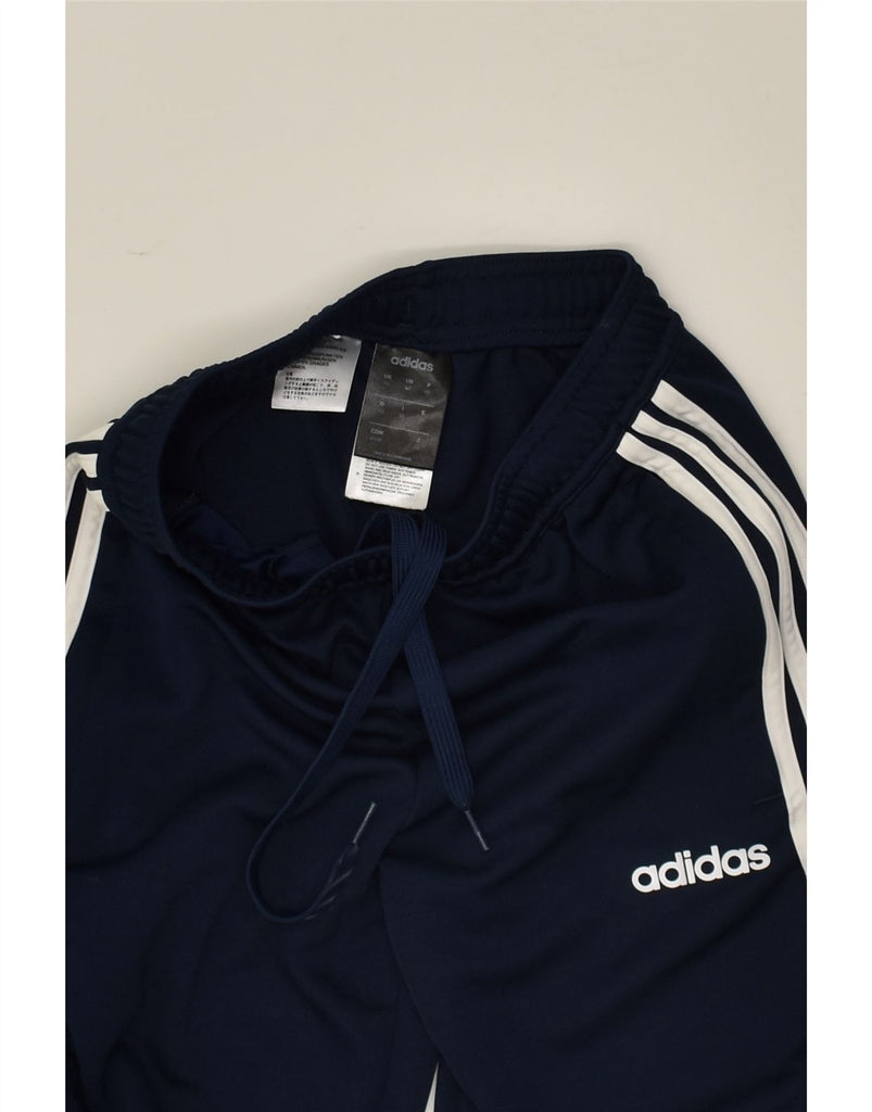 ADIDAS Womens Tracksuit Trousers UK 6 XS Navy Blue Polyester | Vintage Adidas | Thrift | Second-Hand Adidas | Used Clothing | Messina Hembry 