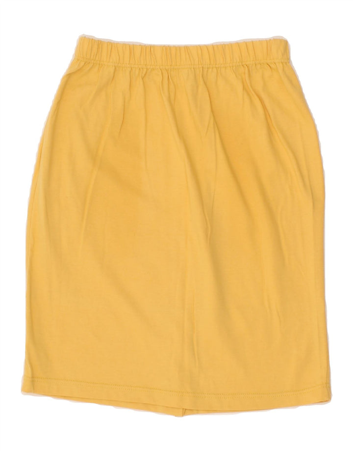 VINTAGE Womens Straight Skirt W22 2XS Yellow Vintage Vintage and Second-Hand Vintage from Messina Hembry 