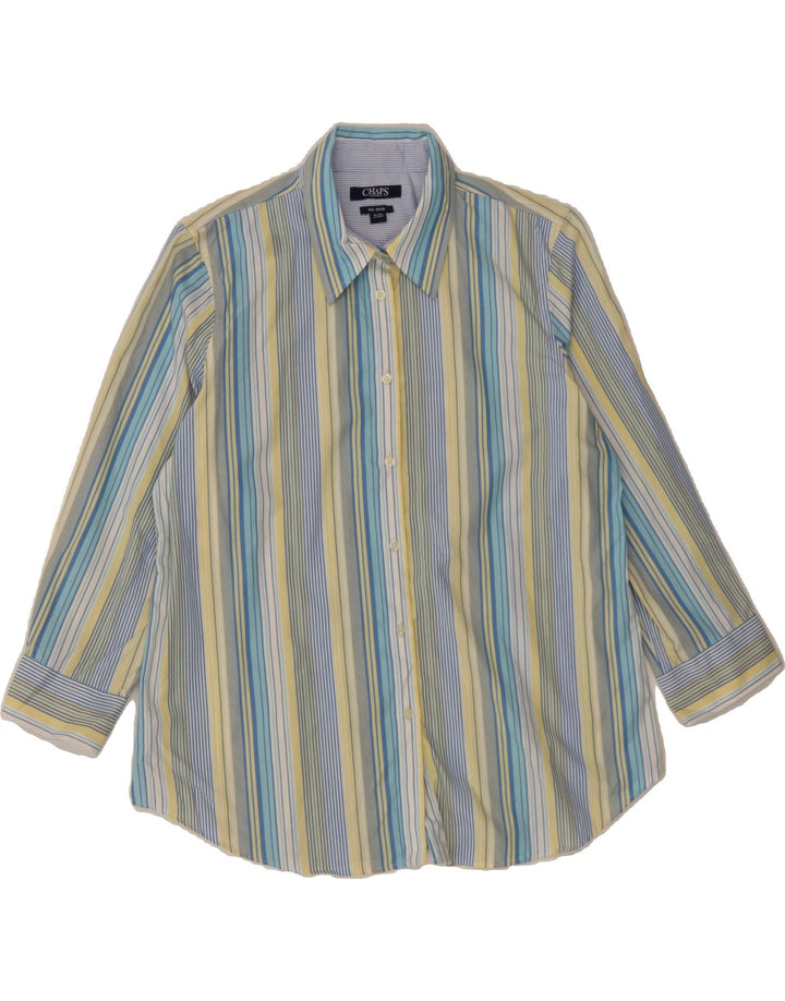 CHAPS Womens Petite Oversized Shirt UK 16 Large Multicoloured Striped Vintage Chaps and Second-Hand Chaps from Messina Hembry 