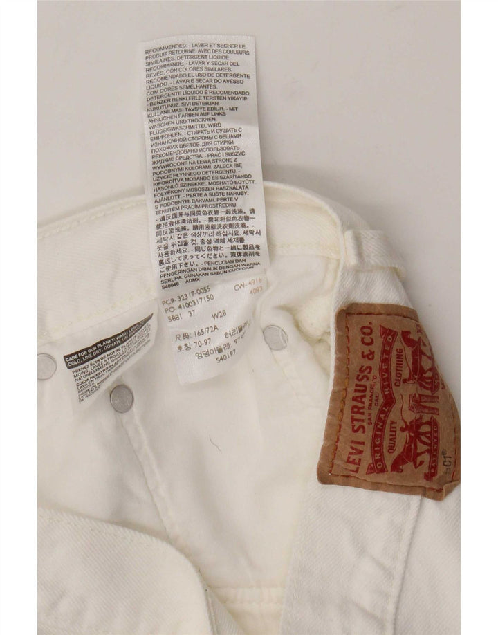 Levi's Womens 501 Denim Shorts W28 Medium White Cotton