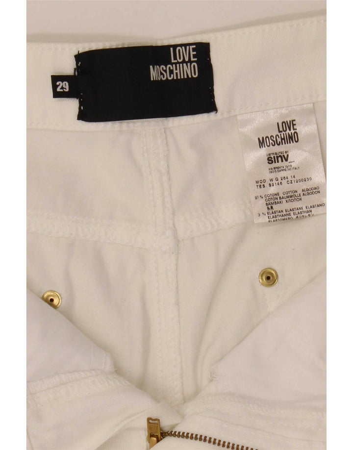 Moschino Womens Straight Jeans W29 L29 White Cotton
