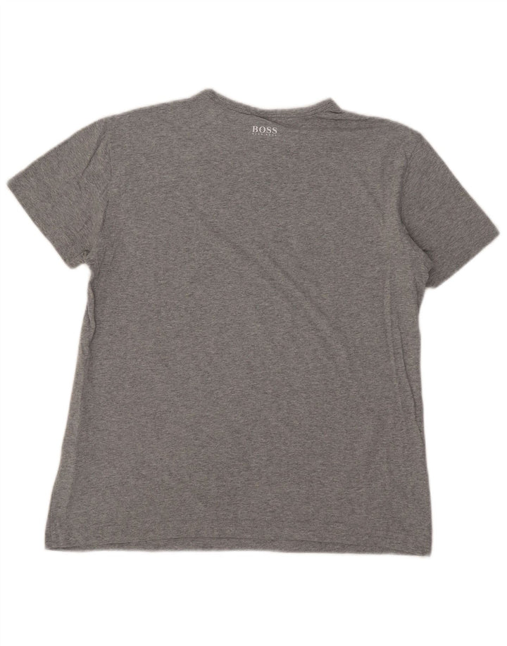 Hugo Boss Mens T-Shirt Top Small Grey Cotton