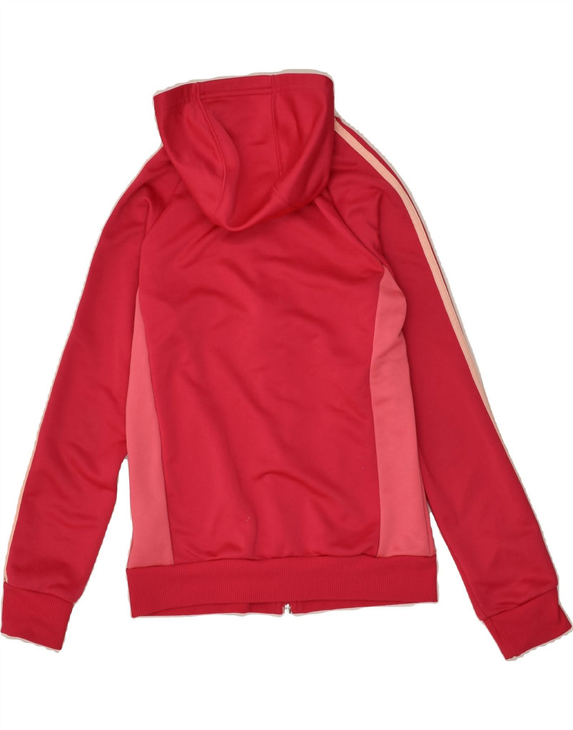 ADIDAS Girls Zip Hoodie Sweater 13-14 Years Red Polyester | Vintage Adidas | Thrift | Second-Hand Adidas | Used Clothing | Messina Hembry 