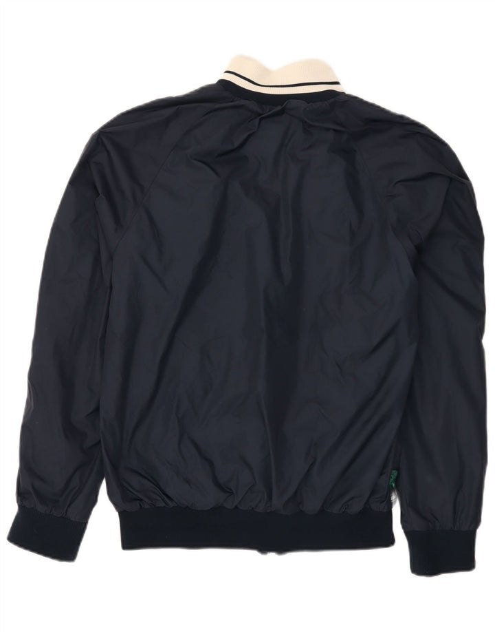 Sergio Tacchini Mens Graphic Tracksuit Top Jacket Small Navy Blue Polyamide