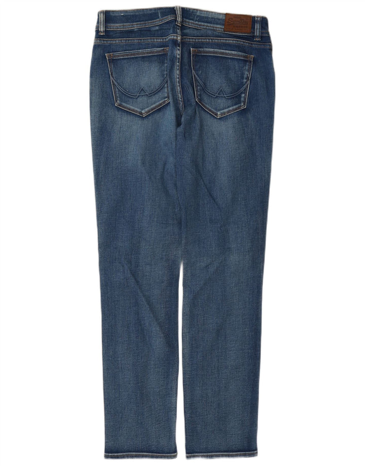 Superdry Womens Imogen Distressed Slim Jeans W28 L30 Blue Cotton