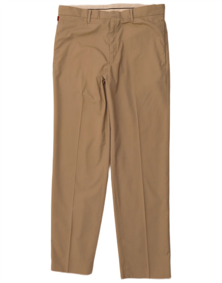 LEVI'S Mens Straight Chino Trousers W34 L34 Beige Polyester