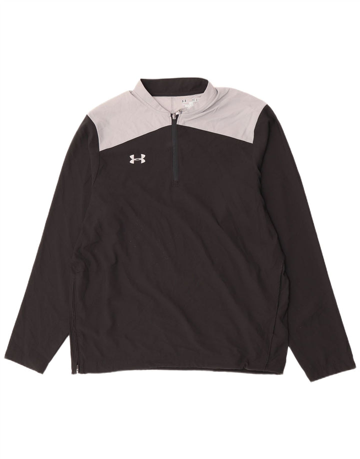 Under Armour Mens Cold Gear Top Long Sleeve Medium Black Colourblock