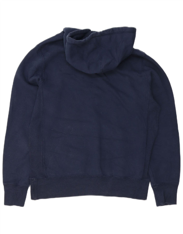 Nike Mens Hoodie Jumper Medium Navy Blue Cotton