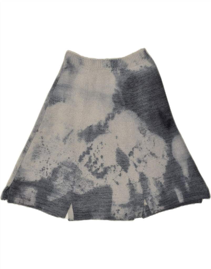 VINTAGE Womens A-Line Skirt W32 Large  Grey Tie Dye | Vintage Vintage | Thrift | Second-Hand Vintage | Used Clothing | Messina Hembry 