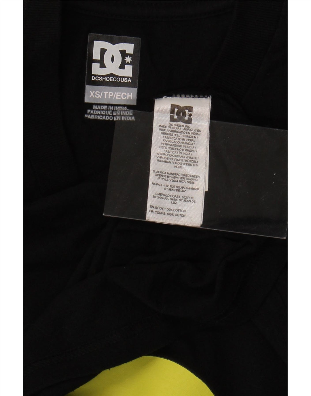 DC Mens Graphic T-Shirt Top XS Black Cotton Vintage DC and Second-Hand DC from Messina Hembry 