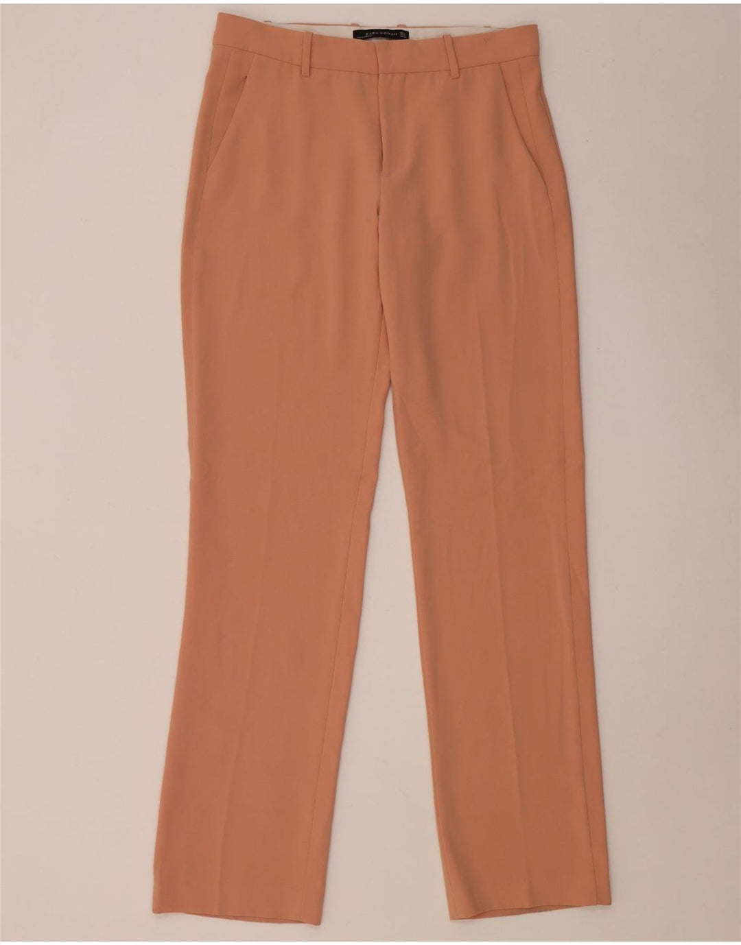 Zara Womens Straight Chino Trousers Medium W28 L34 Pink Polyester