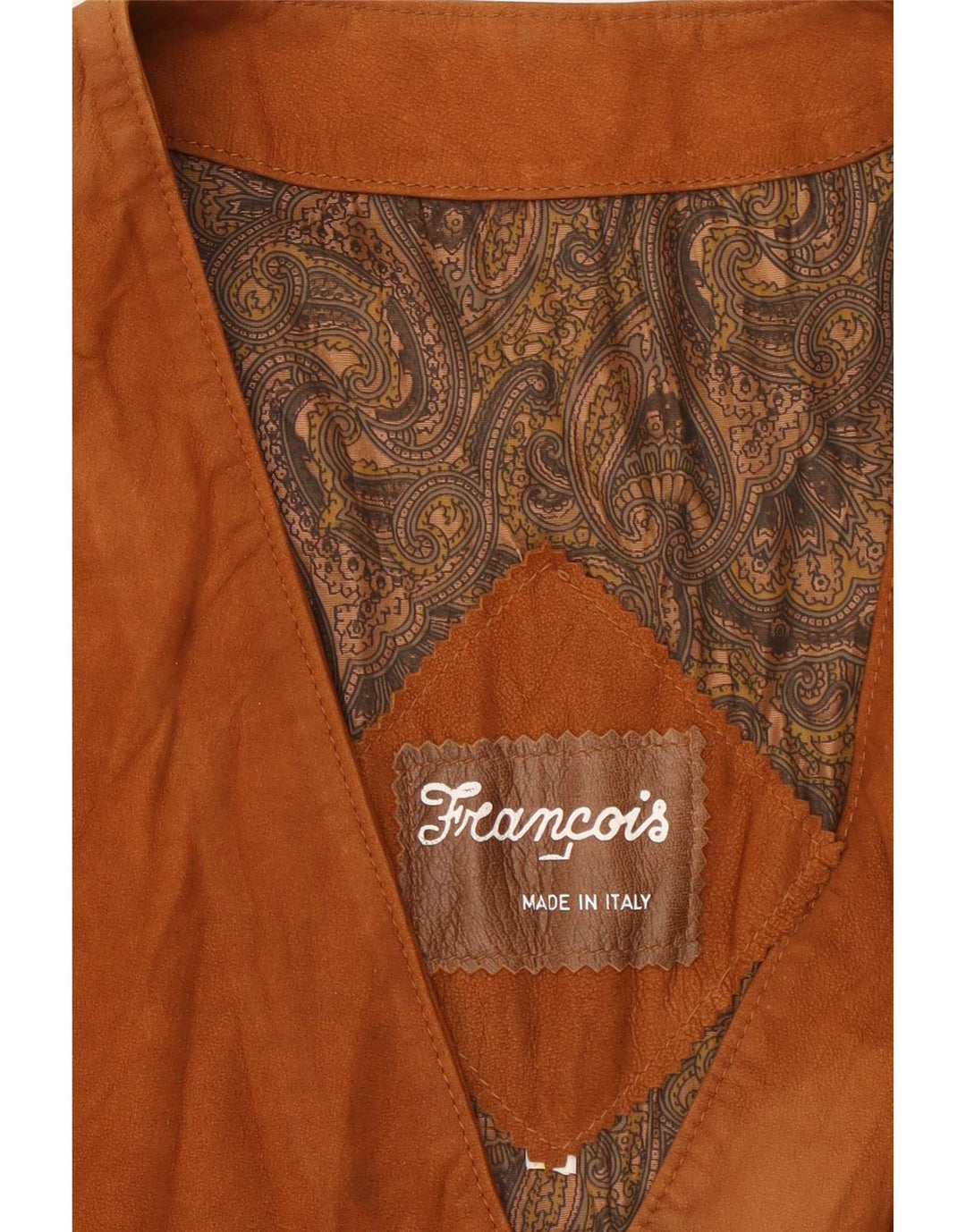 Vintage Mens Suede Waistcoat XL Brown