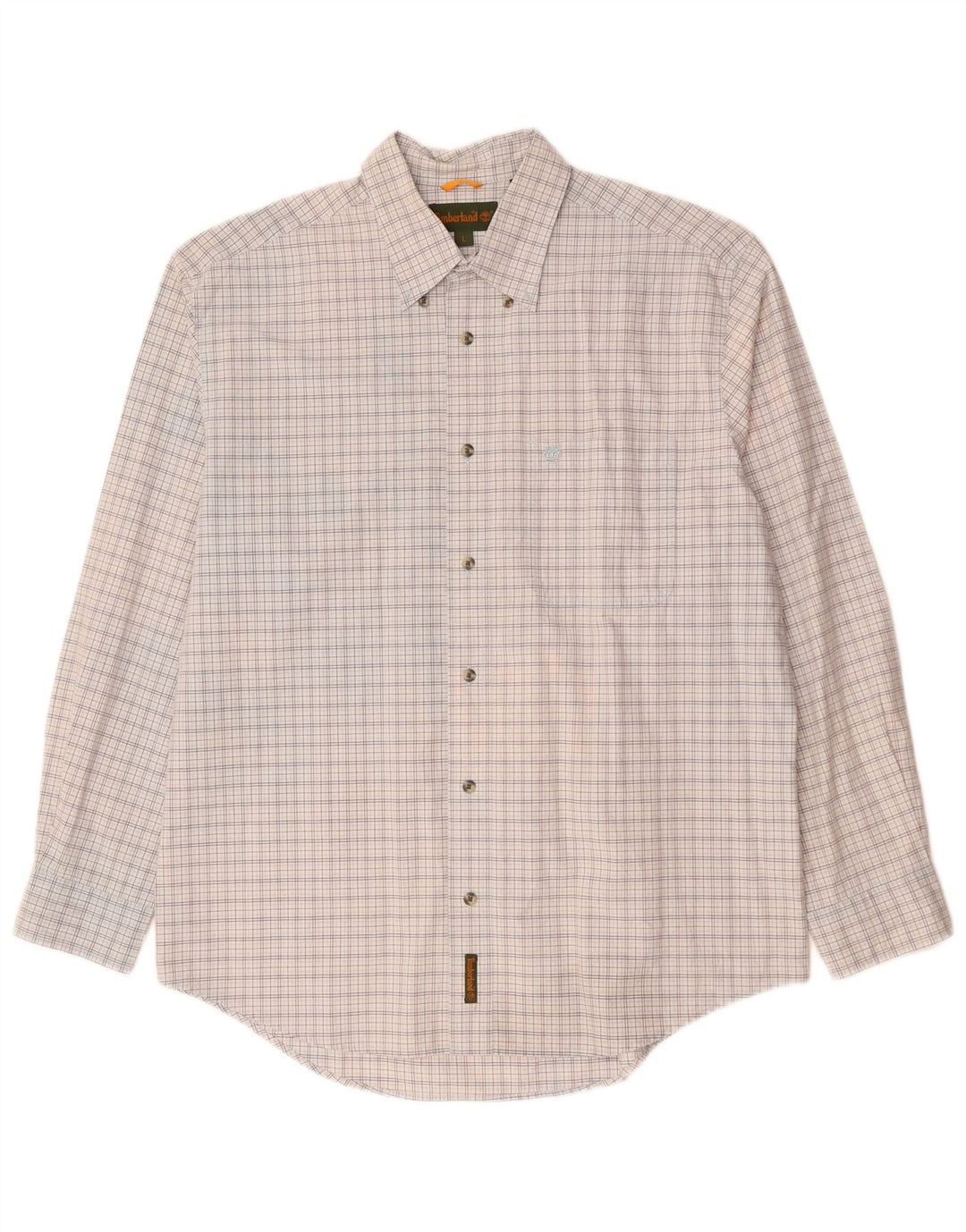 TIMBERLAND Mens Shirt Large Grey Check Cotton