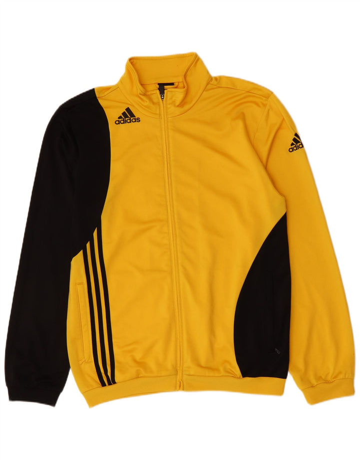 Adidas Mens Tracksuit Top Jacket UK 42/44 Large Yellow Colourblock