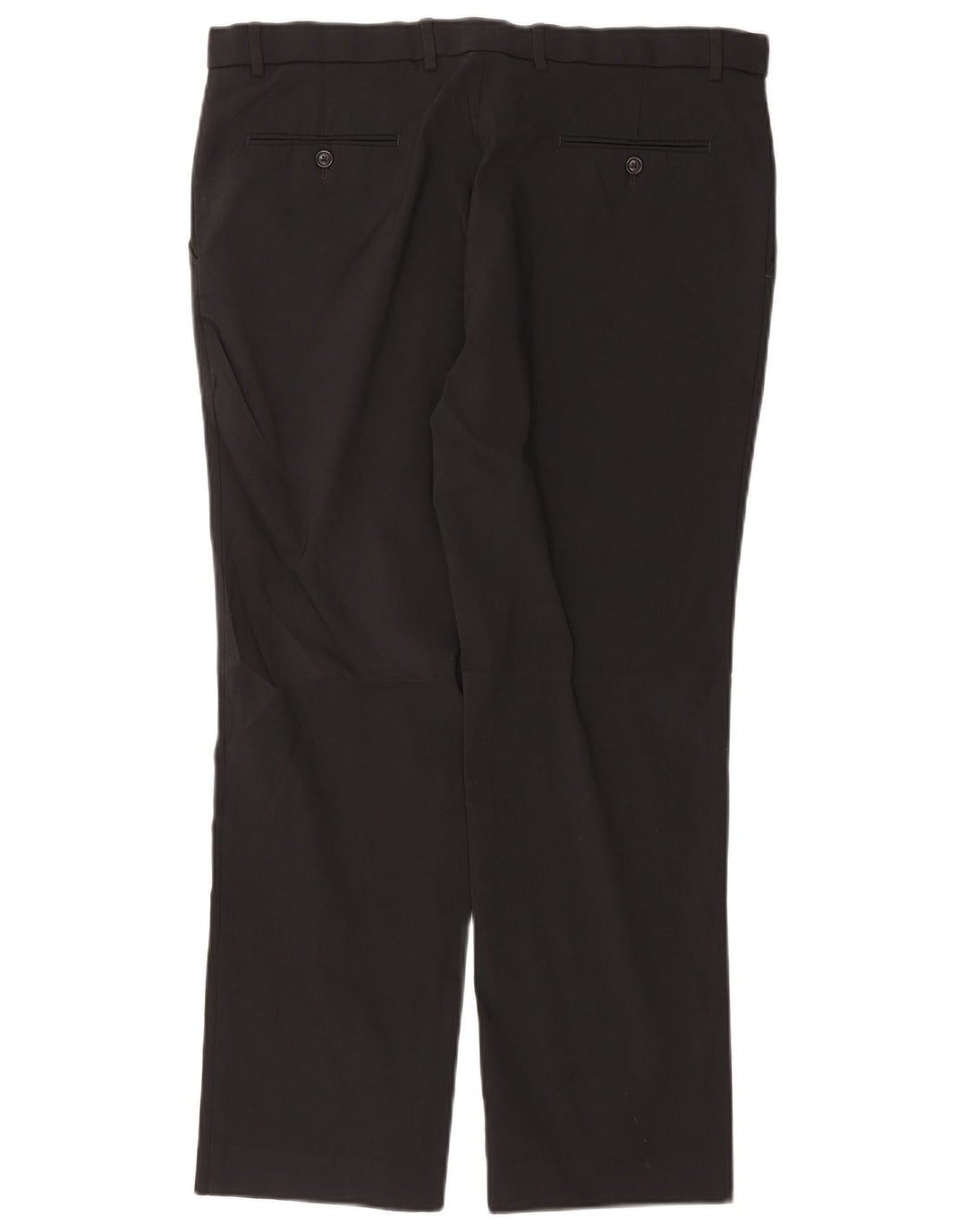 Tommy Hilfiger Mens Straight Casual Trousers W38 L30 Black Rayon