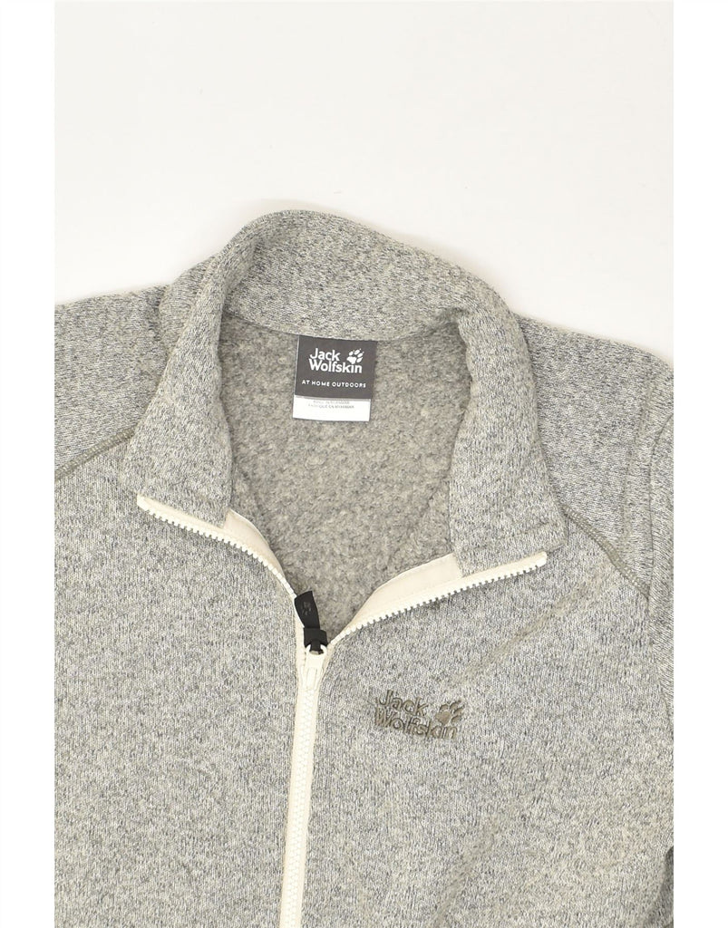 JACK WOLFSKIN Womens Tracksuit Top Jacket UK 12 Medium  Grey Polyester | Vintage Jack Wolfskin | Thrift | Second-Hand Jack Wolfskin | Used Clothing | Messina Hembry 