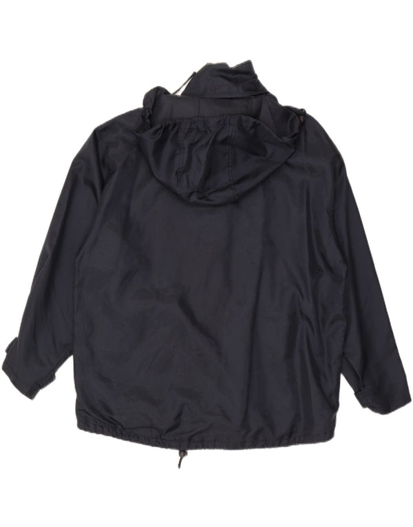 Invicta Mens Loose Fit Graphic Hooded Rain Jacket UK 38 Medium Navy Blue
