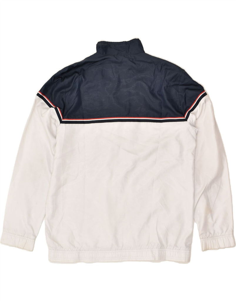 REEBOK Mens Tracksuit Top Jacket Medium White Colourblock Polyester | Vintage Reebok | Thrift | Second-Hand Reebok | Used Clothing | Messina Hembry 