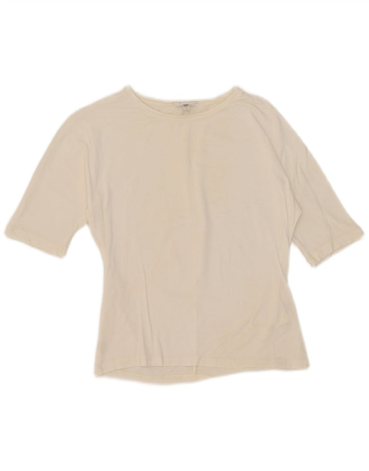 Max Mara Womens T-Shirt Top UK 10 Small White Viscose