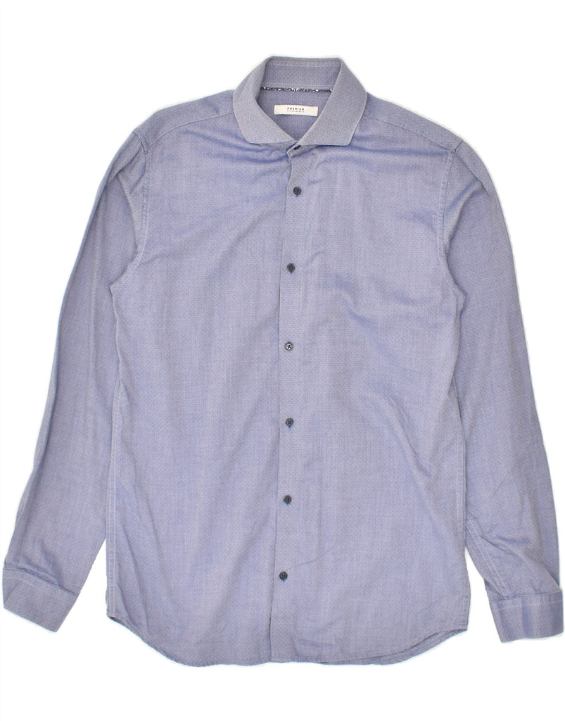 JACK & JONES Mens Shirt Size 40 Medium Blue Geometric Cotton | Vintage Jack & Jones | Thrift | Second-Hand Jack & Jones | Used Clothing | Messina Hembry 