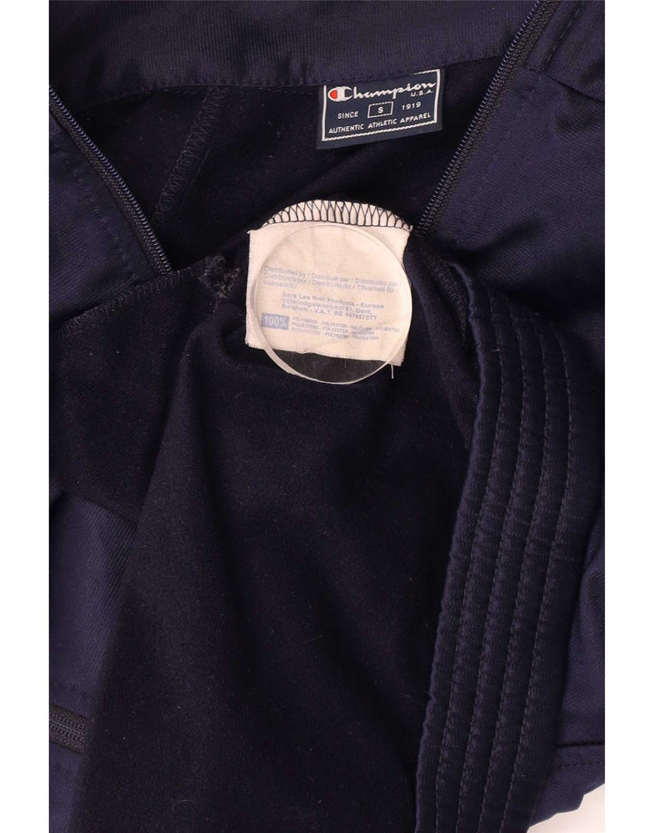 Champion Mens Graphic Tracksuit Top Jacket Small Navy Blue Polyester