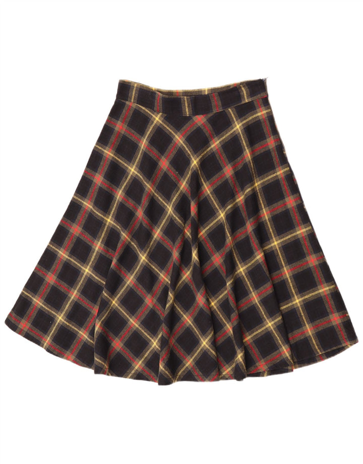 Pittarello Womens A-Line Skirt Medium W30  Black Check Acrylic